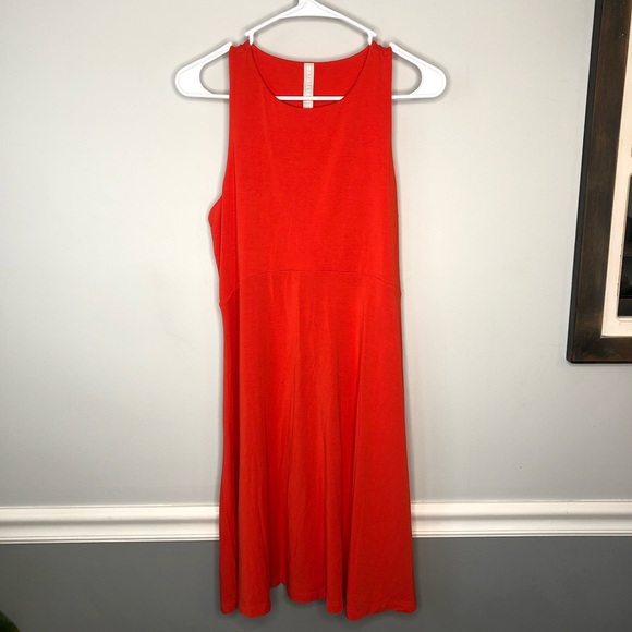 Athleta Santorini High Neck Orange Dress - Picture 2 of 5